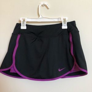 Nike Black and Purple Tennis Skirt